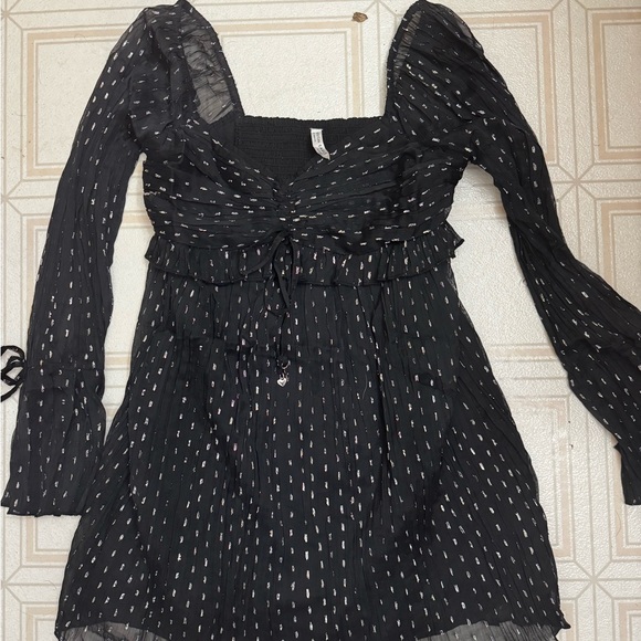 American Eagle Black Swiss Dot Dress | Size Small NWOT - Picture 5 of 5